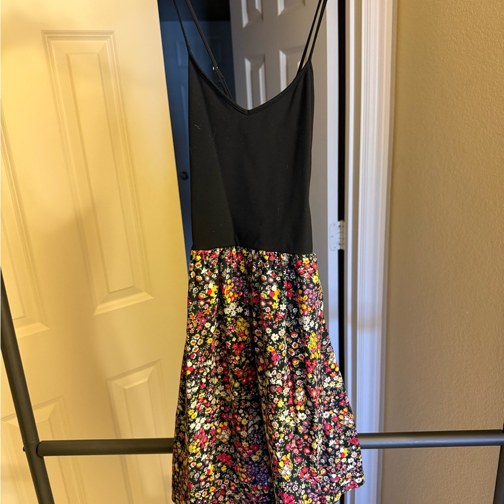 PINK Victoria's Secret Black and Floral Kids Dress